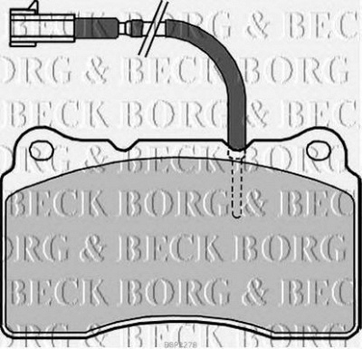 BORG & BECK bbp2278 -  Комплект тормозных колодок, дисковый тормоз
